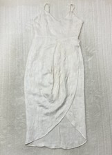 Lulus Teens Juniors Size L Creamy Off White Embossed Sleeveless Sheath Dress