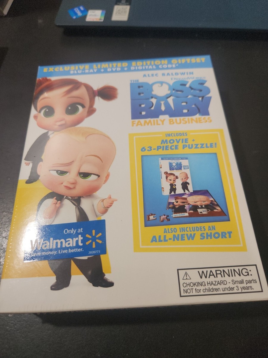 Boss Baby Family Business Blu Ray DVD Digital with Puzzle Limited