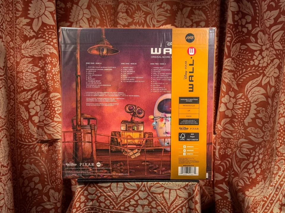SEALED WALL-E Soundtrack ECO vinyl MONDO wall e disney pixar lilo aladdin - Image 2 of 4
