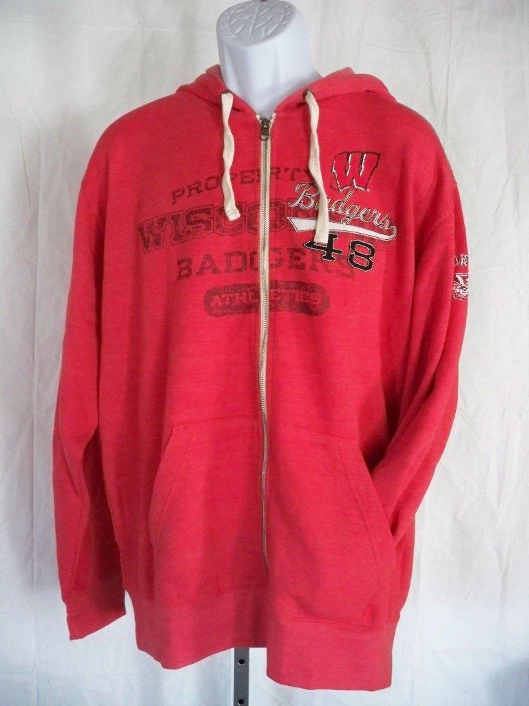 Wisconsin badgers zip up hot sale hoodie