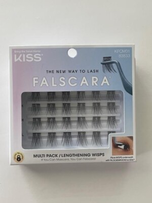 KISS Falscara Multipack False Eyelashes, Lash Clusters, 24 Lengthening Wisps