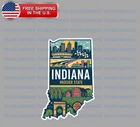 Indiana State Bumper Vinyl Decal Sticker Souvenir Travel B