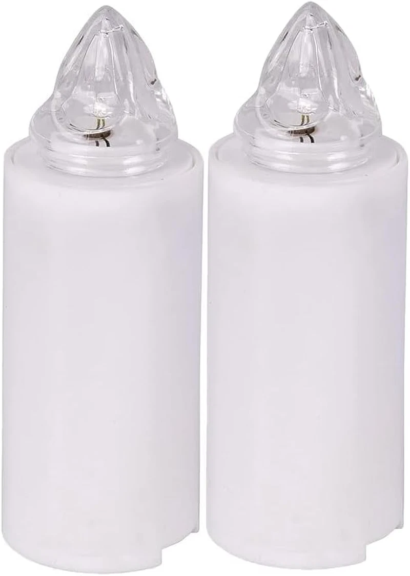 Simpatica Mucca Highland Con Fiori - Set 2 Candele LED Senza Fiamma A Batteria Con Telecomando, Timer, Per Decorazione Casa