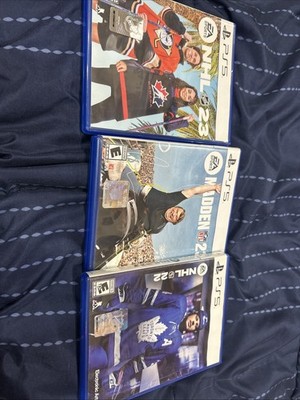 Ps5 Lot 3 Sports Games NHL23, NFL23, NHL22 Used Good Conditions