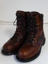 Redwing Mens Boot Sz 8 1/2 EE Brown Dyna Force Steel Toe High Top USA Made #2238