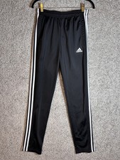 Adidas Three Stripes Tricot Track Pants Black Size M Pull on Logo Athleisure