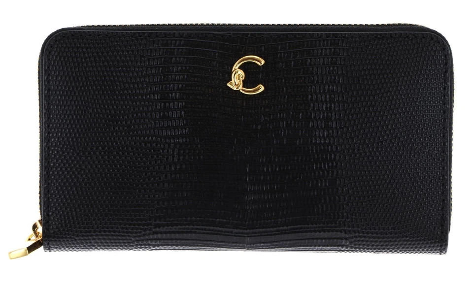 COCCINELLE porte-monnaie C-Me Lizard Wallet Noir - Photo 3/4