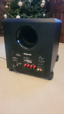 Klipsch-Active Subwoofer 12 Inch 300 Watt Powered Down Firing Sub Woofer Black