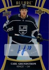 2019-20 Upper Deck Allure Auto Purple Diamond #135 Carl Grundstrom /10 - HKY