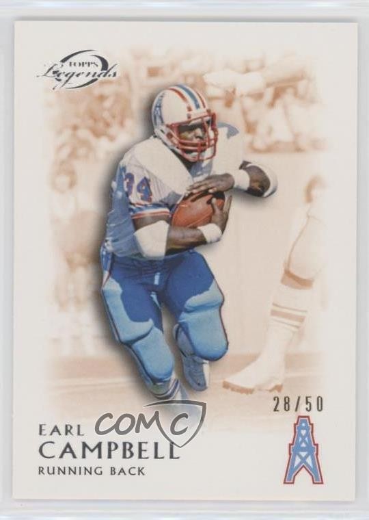 2011 Topps Gridiron Legends Orange 28/50 Earl Campbell #130 HOF 0lm