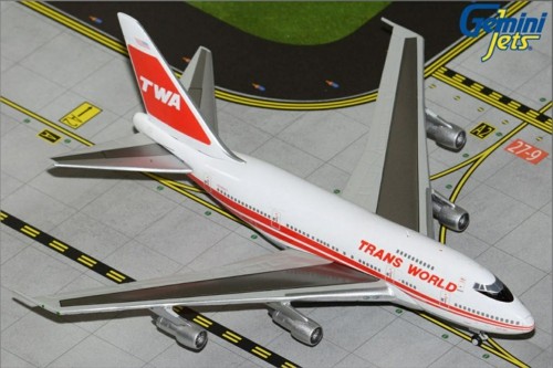 GEMINI 1/400 TRANS WORLD AIRLINES (TWA) B747SP N58201 BOSTON EXPRESS GJTWA1495