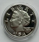 2003 Silver 1 oz NORFED Liberty $10 Proof-Like - Variant 8.5 - Big E Long Hair