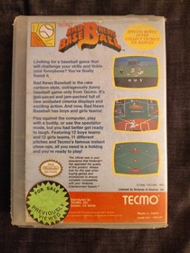 Bad News Baseball Nintendo NES 1990 Video Game