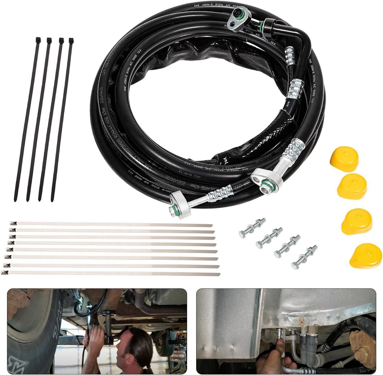 Rear AC Line Set Black for Ford Explorer 2011-2016, Flex 2013-2019 FE37190