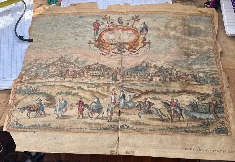 1657 年 Braun & Hogenberg 手工彩色城市地图 雕刻 Civitates Orbis Terrarum — 第 2/4 张图片