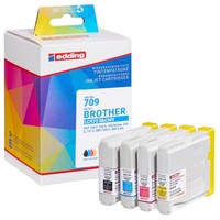Edding EDD-709 Schwarz, Cyan, Magenta, Gelb Druckerpatronen Kompatibel Zu...