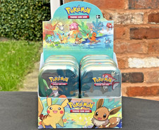 POKEMON TCG SCARLET & VIOLET KANTO FRIEND MINI TINS ART SET X10 PLUS CDU *NEU*