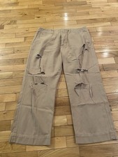 Frame Le Tomboy Trousers In Washed Dark Sand High Rise Cropped Pants Sz 30 NWOT