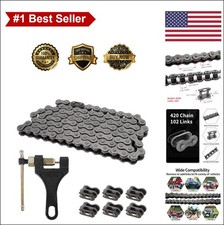 420 Chain Master Link02 Links 420 Heavy Duty Drive Roller Chain for 102L 1