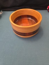 Handcrafted Hand Turned Artisan Made Signed Wooden Bowl DJB Keepsakes, Trinkets,
