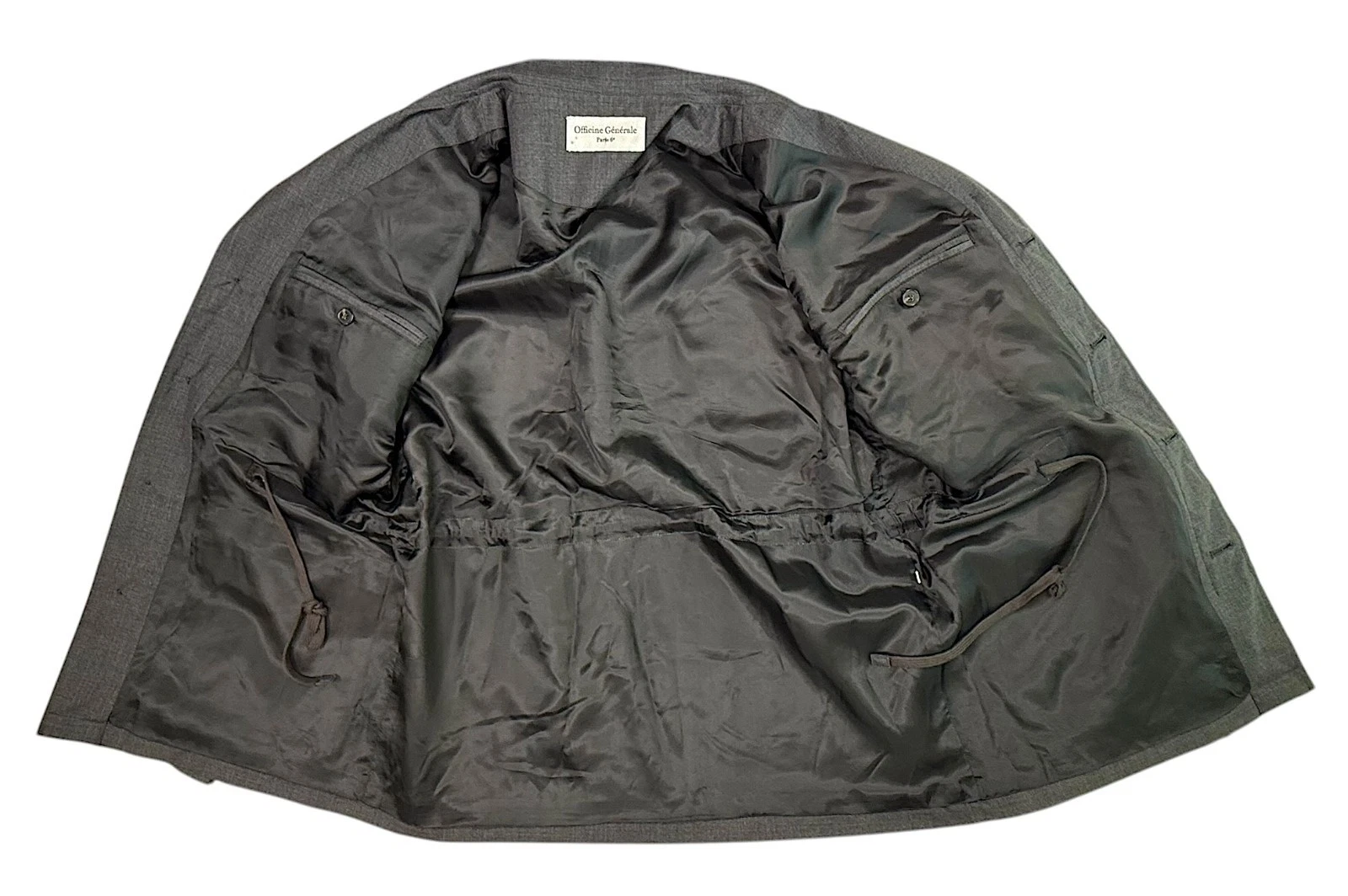 Officine Generale Men's Charcoal Jacket 4 Utility Pockets Tech Water Resist sz M - product detail image 8