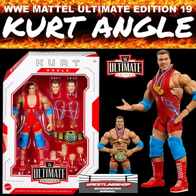 WWE MATTEL ULTIMATE EDITION SERIE 19 KURT ANGLE WRESTLING FIGUR BASIC ELITE NEU