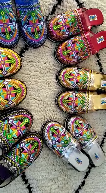 PANTOFOLA D’ORO Scarpe marocchine ricamate damigella d'onore pantofole berbere in pelle babouche