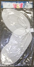 Angel Wings XL Adult Wht  Silver Sheer Wired Christmas Costume Accs 35" x 28"
