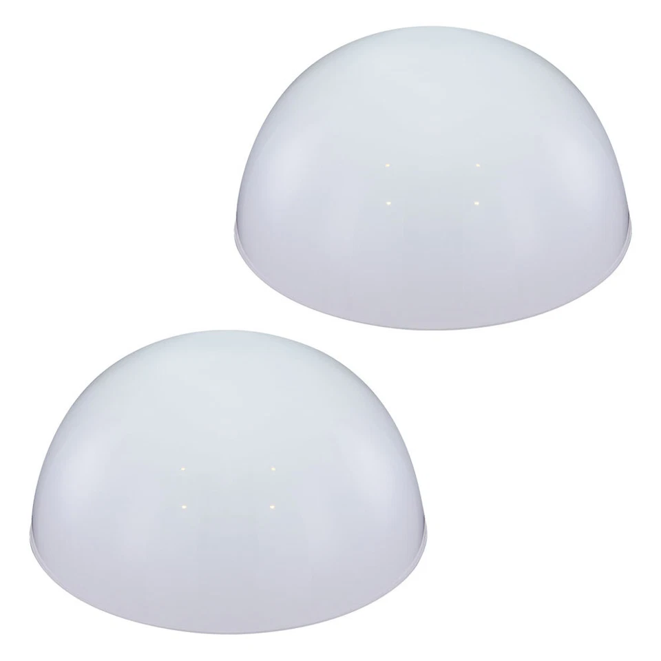 Solarleuchte Außenlampe Kugelleuchte LED Halbkugel Gartendeko weiß Hof 2er Set - Bild 2 von 4