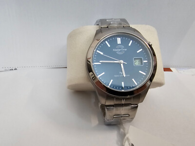 Funkuhr Titan Herrenuhr Master Time  Blaues Zifferblatt 41mm MTGT-10351-31M