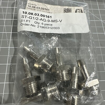SCHMALZ Vacuum Hose Sleeve ST G1/2-AG 9 MS-V (6-Pack) *New*