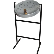 Panyard Jumbie Jam W1070 G Diatonic Steel Drum, Silver w/ Floor Stand