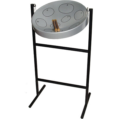 Panyard Jumbie Jam W1070 G Diatonic Steel Drum, Silver w/ Floor