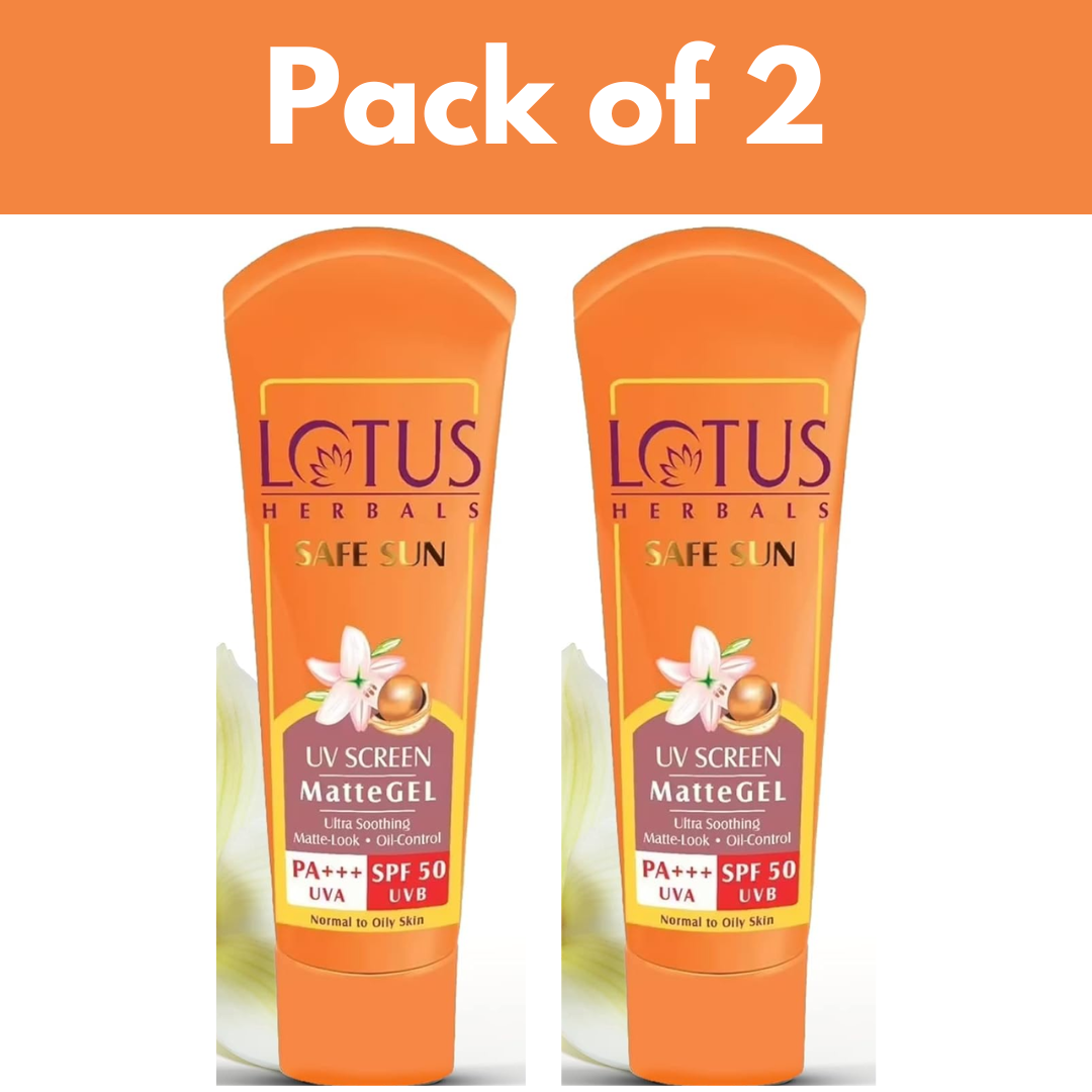 Lotus Herbals Safe Sun Matte Gel SPF 50 PA+++ Paraben Free 100g