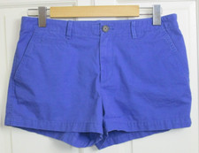 Gap Mosaic Blue Chino Shorts Womens Size 6 Waist 32 Pockets Distressed 18-28620