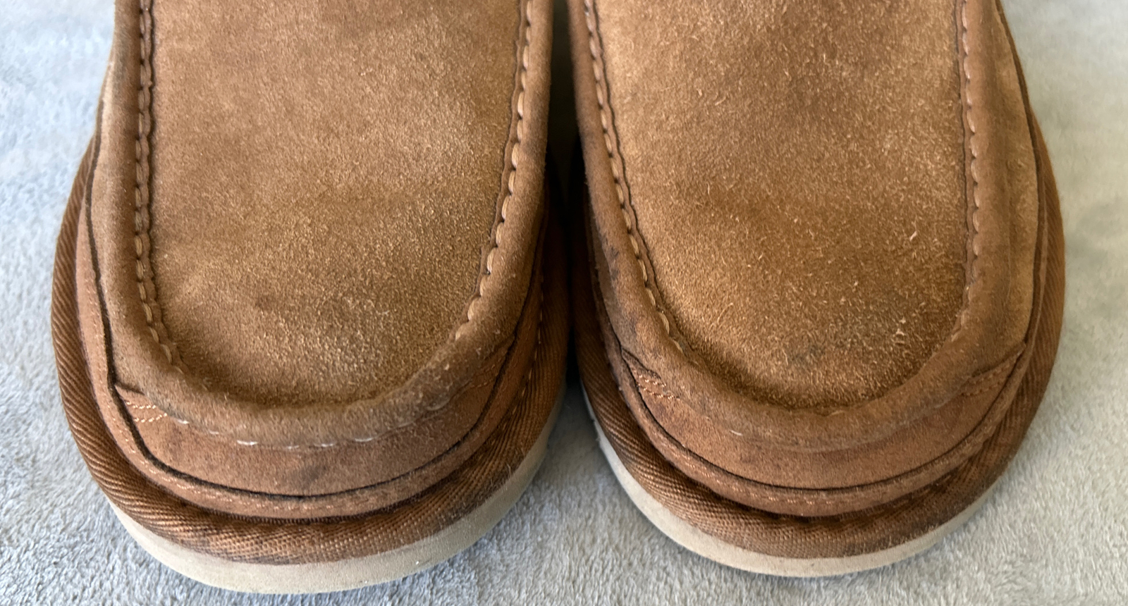 UGG 1103901 Dex Mens Size 9 Brown Suede Wool Lined Slipper Loafers