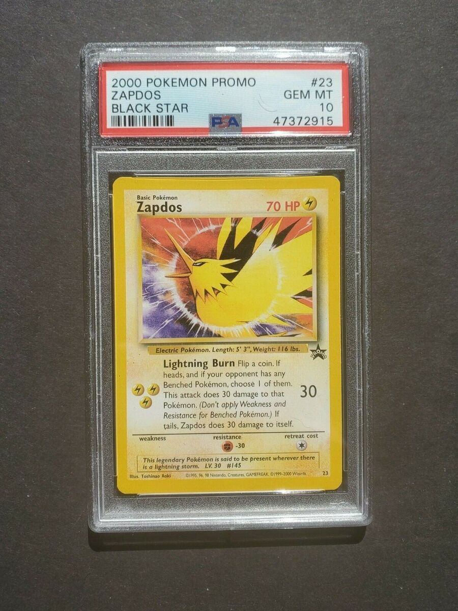 Pokemon PSA 10 ZAPDOS #23 BLACK STAR PROMO NON HOLO - GEM Pokemon PSA 10 ZAPDOS #23 BLACK STAR PROMO NON HOLO - GEM