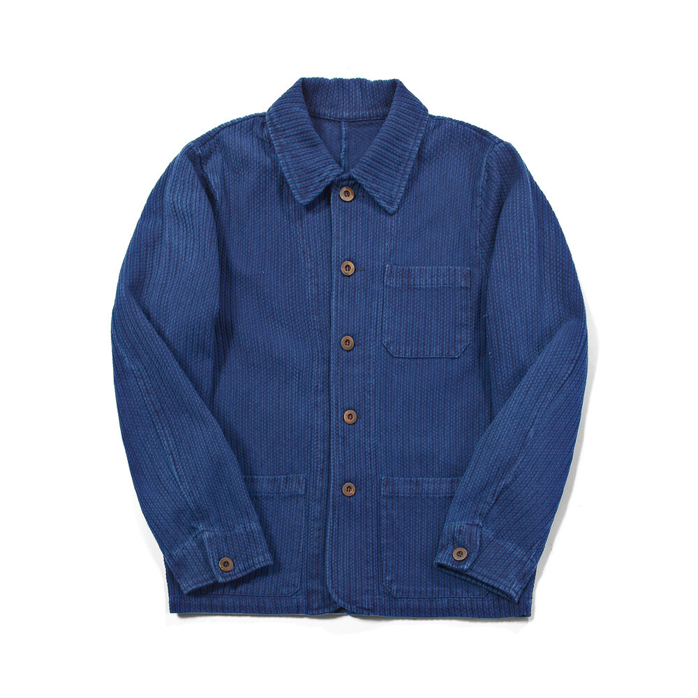 Chore Coat Indigo Mens Jacket Indigo Dyeing Sashiko Chore Coat