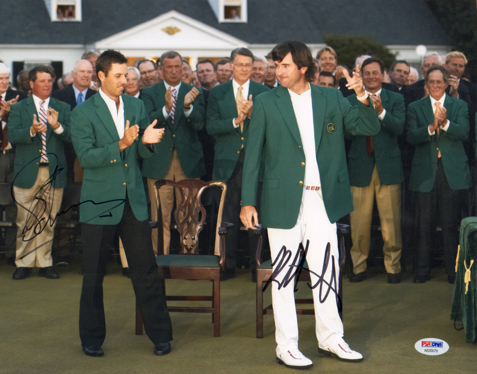 Bubba Watson Autographed Signed CHARL SCHWARTZEL AUTO'D 11X14 PHOTO PSA/DNA AB35079 MASTERS 