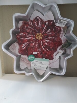 VTG ''1997'' WILTON POINSETTIS CHRISTMAS/HOLIDAY CAKE PAN/MOLD #2105-3312
