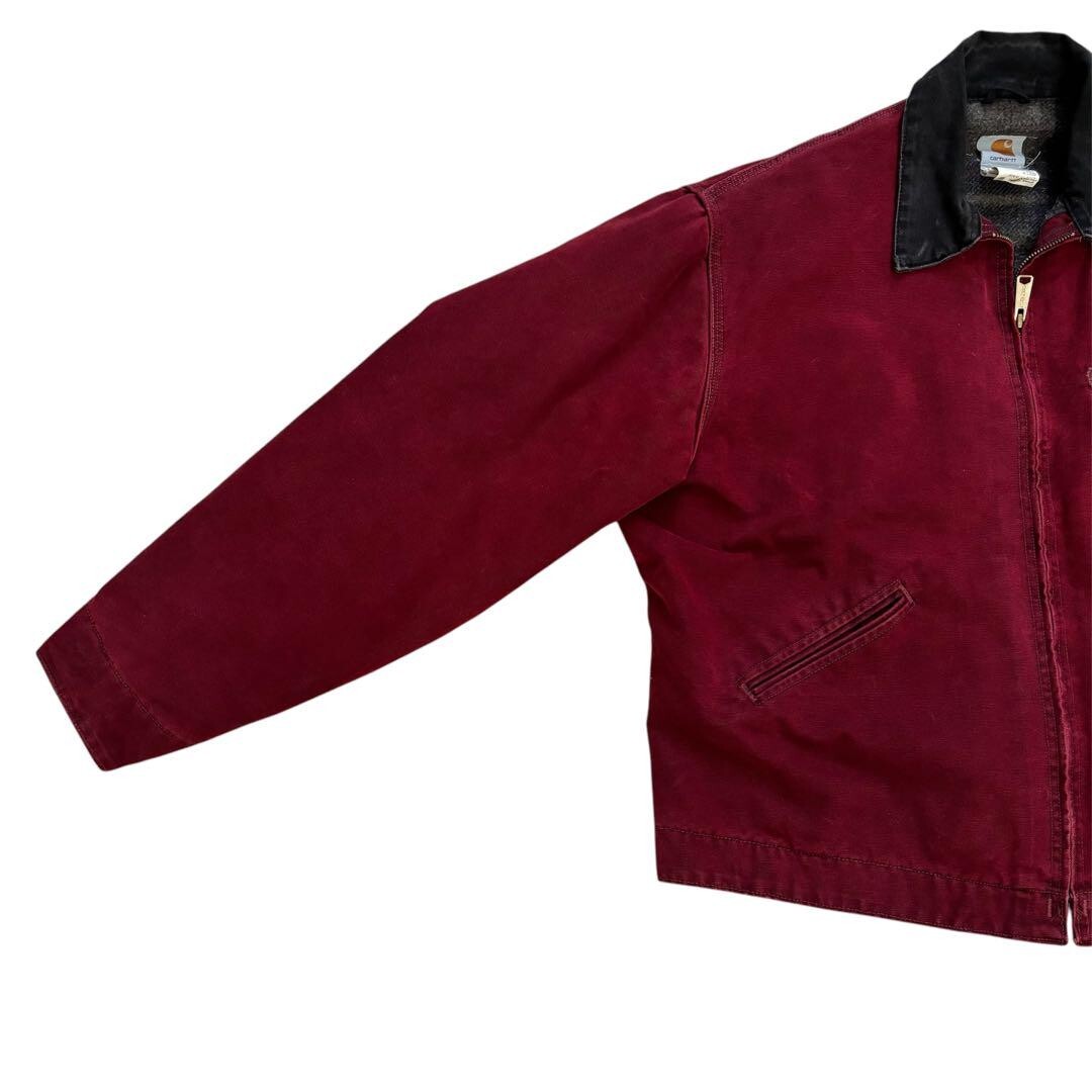 Carhartt Detroit Jacket CRI Crimson Red Color Vintage Size Carhartt Detroit Jacket CRI Crimson Red Color Vintage Size