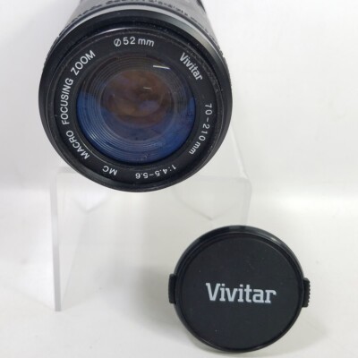 Vivitar 70-210mm Zoom Lens Macro Focus 1:4.5-5.6 1:4x C Canon FD Mount