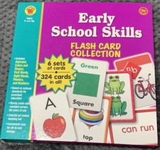 Early School Skills Flash Card Collection:Alphabet, Colors, Shapes, 1st Words...