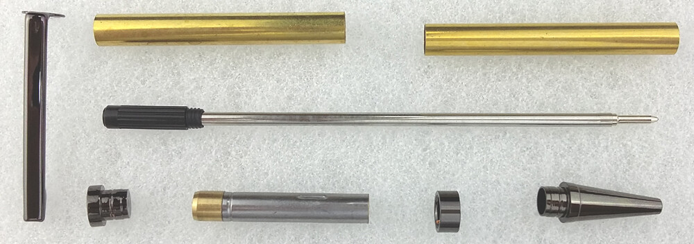 CHARNWOOD Penturning PEN7GM 7mm Slimline Twist Pen - Gun Metal