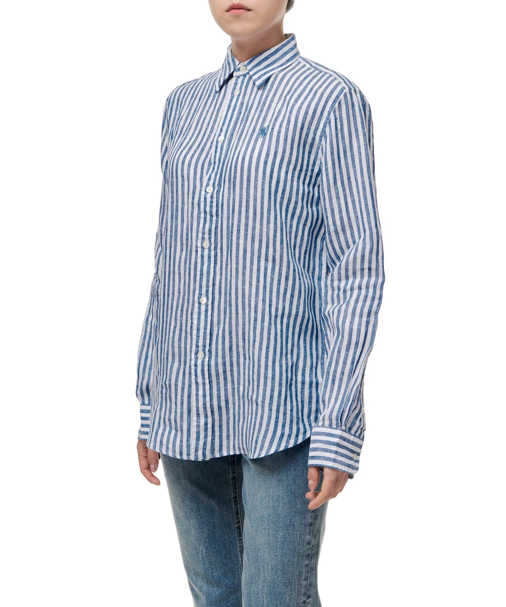Polo ralph lauren top women's white linen shirt
