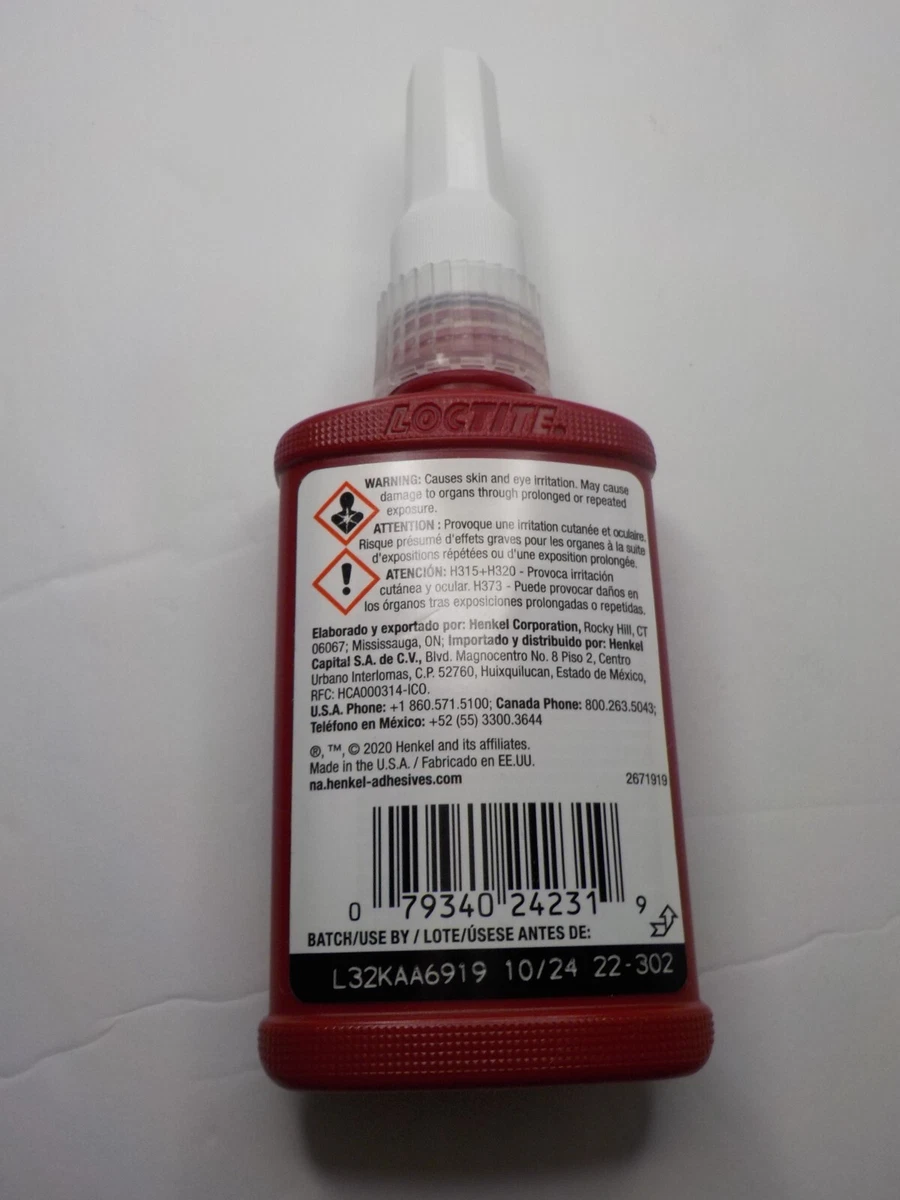 Loctite 242 Threadlocker Adhesive, Technology Epoxy,, 56 OFF