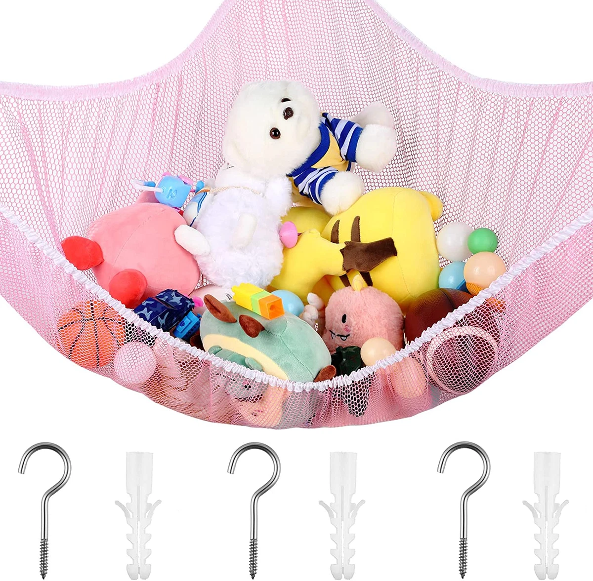  Little Chicks Plush Stuffed Animal Net Hammock -Corner  Organizer and Toy Holder - Extra Large Hanging Storage for Kids Bedroom :  Baby