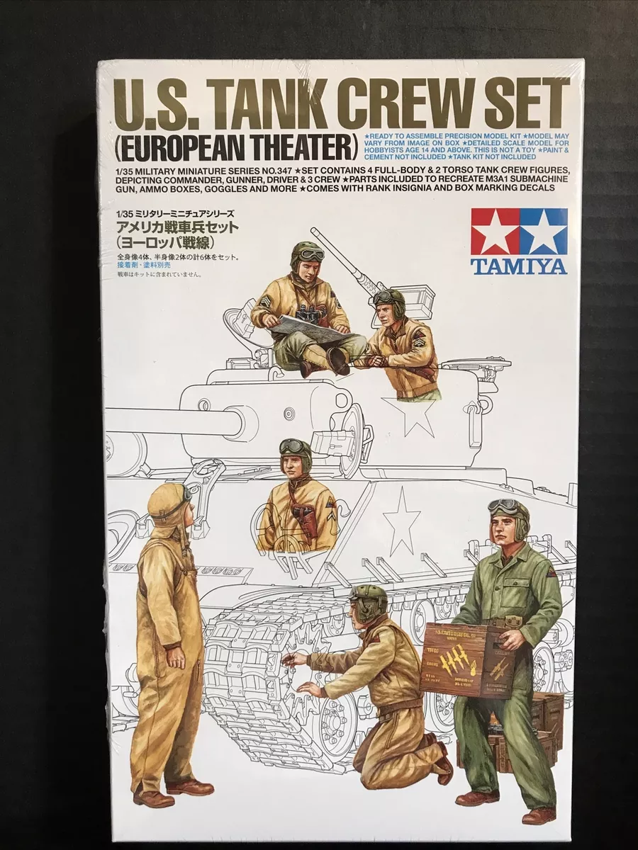 TAMIYA 35347 US TANK CREW FIGURE SET EUROPEAN THEATER- NIB-1/35
