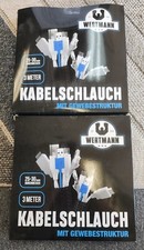  LOT Wertmann Woven Cable Sleeve Black 10Ft - Diameter Adjusts 0.5-0.8In TV