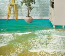 3D Blue Sea 19052NA Floor WallPaper Murals Wall Print 5D AJ WALLPAPER AU Fay